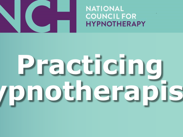 NCH logo with the words Practicing hypnotherapists